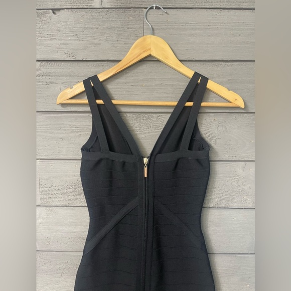 Sexy Marciano Black Paradise Bandage Bodycon Cocktail Dress Sz XS Extra Small - Picture 5 of 7